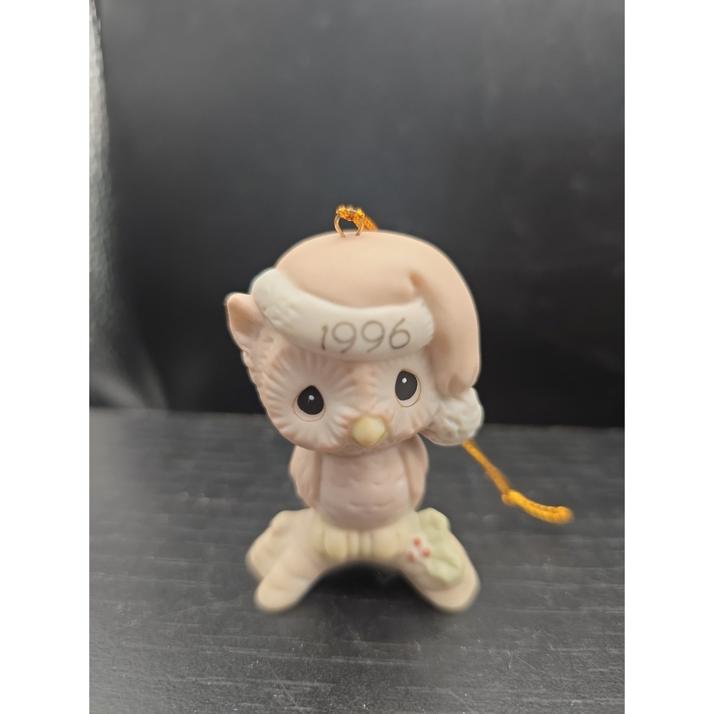 Vintage 1996 Precious Moments Owl Be Home For Christmas Ornament Enesco 128708